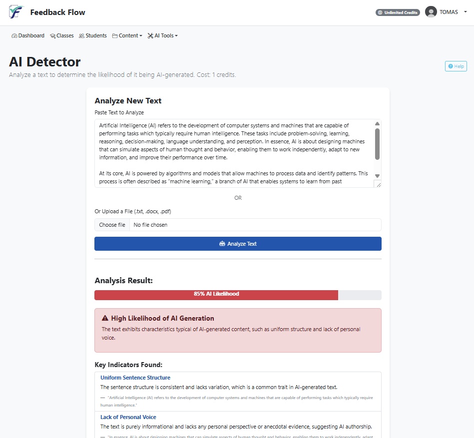 AI Writing Detection